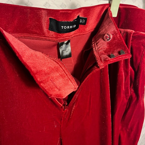 Velvet Red Pants - Picture 6 of 14